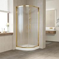 Душевой уголок профиль золотой стекло шиншилла Vegas-glass