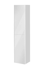 Шкаф-пенал, петли справа, корпус:белый глянец, фасад:зеркало Keuco Royal Reflex