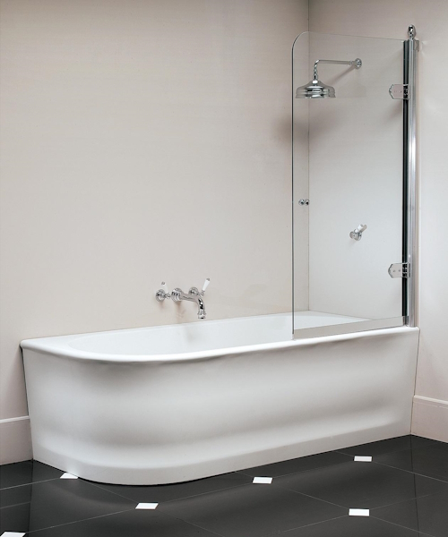 Ванна угловая правосторонняя из материала White Tec, цвет белый, Devon&Devon Wave 1NAWAVEDX (детальная фотография), глубокие