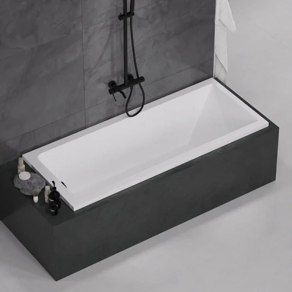 Ванна акриловая Alba Spa Gamma ВПР0380000100, 180 x 70 см, цвет белый глянцевый (детальная фотография), современныe, hi-tech