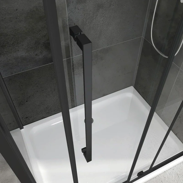 Душевой уголок Abber Schwarzer Diamant 140х90 см профиль черный AG30140B-S90B-S90B (детальная фотография), прозрачные