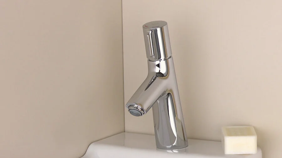 Смеситель для раковины Hansgrohe Talis Select S без сливного набора 72041000 (детальная фотография), с 1 монтажным отверстием