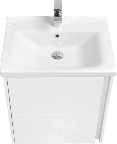 Тумба под раковину подвесная Акватон Стоун 60 см белая 1A231401SX010 (детальная фотография), моноблок