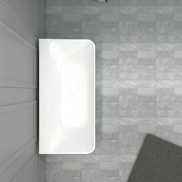 Ванна из искусственного камня Abber Stein 180x85 см белая матовая AS9619 (детальная фотография), 180x85 см