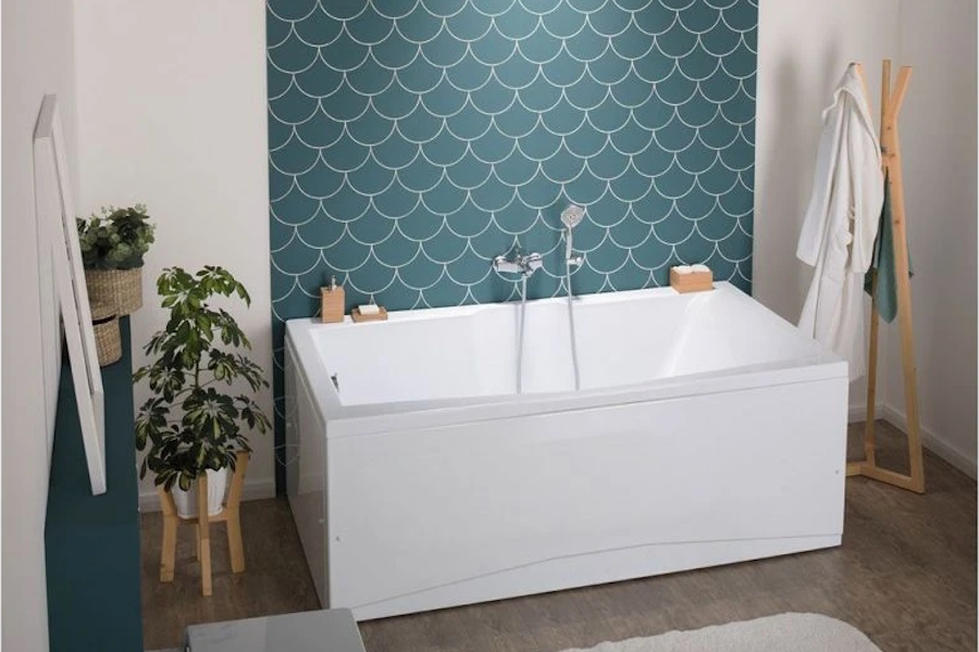 Ванна акриловая Aquanet Vega 190х100 00204046 (детальная фотография), с гидромассажем, недорогие, со шторкой, большие, глубокие