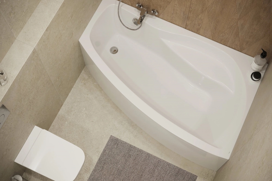 Ванна акриловая Santek Майорка 150х90 правосторонняя (детальная фотография), современныe, hi-tech