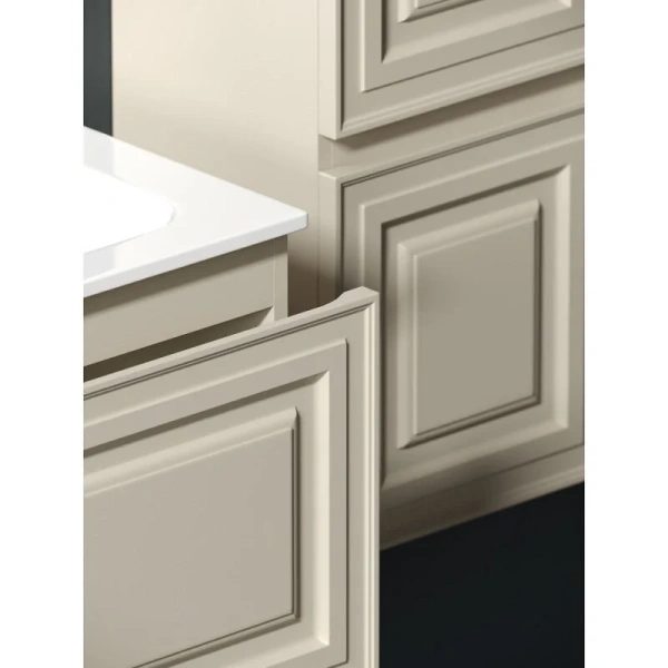 Тумба под раковину подвесная Sancos Very 100 см левая, beige soft VR100LCE (детальная фотография), окрашенные
