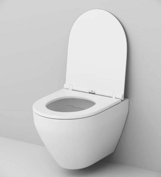 Унитаз подвесной Am.Pm Spirit 2.0 безободковый C701700WH (детальная фотография), недорогие, безободковые, сиденье с микролифтом , с антивсплеском