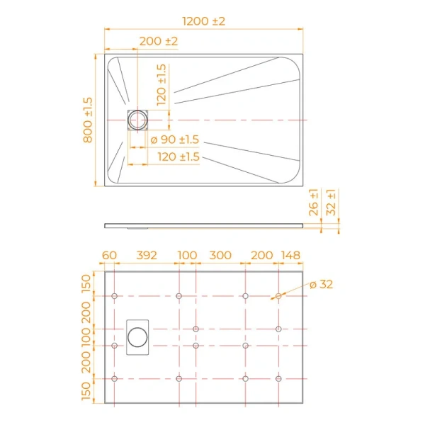 Душевой поддон RGW TSS-W 120x80 см белый 553502812-01 (детальная фотография), недорогие