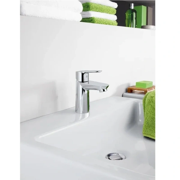 Смеситель для раковины Grohe BauEdge 23329000 (детальная фотография), современные, hi-tech
