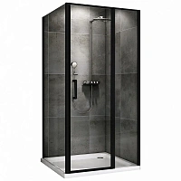 Душевой уголок Abber Sonnenstrand 100х100 см профиль черный