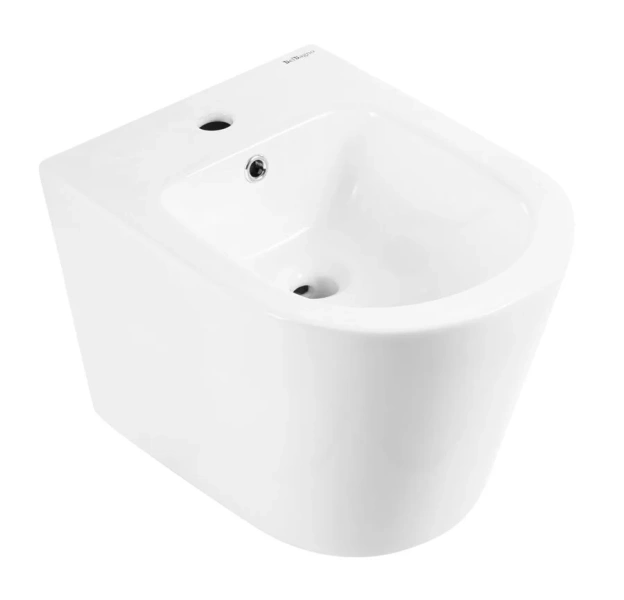 Биде подвесное Belbagno Flay-R с горизонтальным выпуском BB053BH (детальная фотография), круглой формы