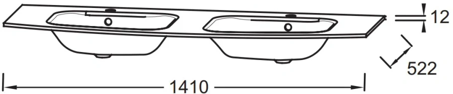 Раковина мебельная Jacob Delafon Nona 140 см белая EB1887RU-DE1 (детальная фотография), белые