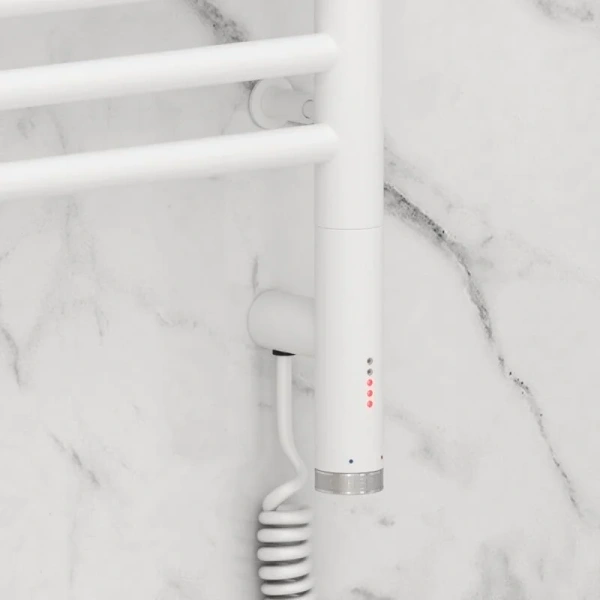 Полотенцесушитель электрический Сунержа Богема 3.0 50х80 см правый белый матовый 30-5805-8050 (детальная фотография), белыe