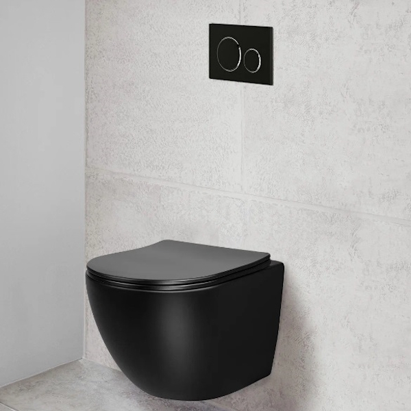 Унитаз подвесной Ceruttispa Sella черный CT9160 (детальная фотография), фарфор, керамика