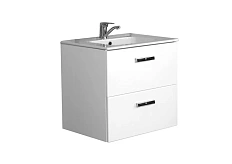 Тумба под раковину подвесная Roca Victoria Nord 60 см белый глянец