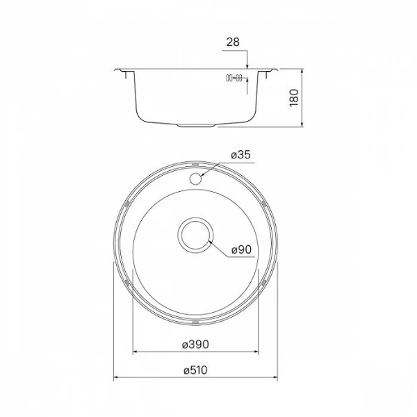 Мойка для кухни IDDIS Basic 51 см полированная BAS51P0i77 (детальная фотография), врезные