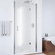 Душевая дверь профиль глянцевый хром стекло шиншилла Vegas-glass