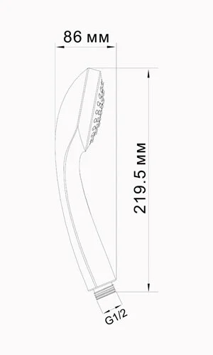 Лейка для душа Wasserkraft 1-функциональная A001 (детальная фотография), душевые лейки