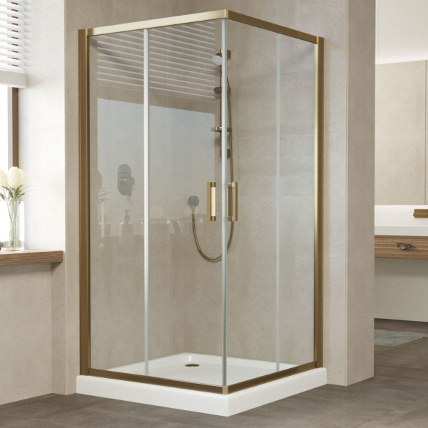 Душевой уголок стекло прозрачное Vegas-glass ZA 100 01 (детальная фотография), 100х100
