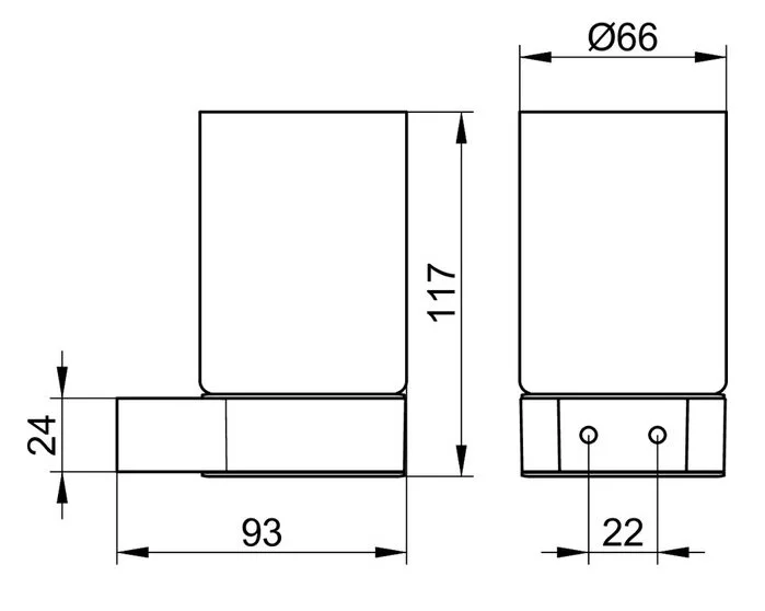 Стакан для ванной Keuco Plan черный матовый 14950379000 (детальная фотография), современные, hi-tech
