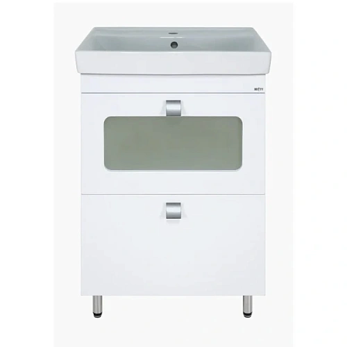 Тумба под раковину напольная Misty Урал 60 см белая - фото 1
