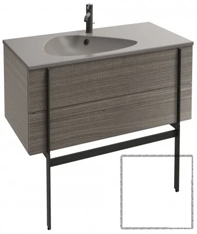 Тумба под раковину подвесная Jacob Delafon Nouvelle Vague 100 см белый блестящий лак EB3032-G1C (детальная фотография)