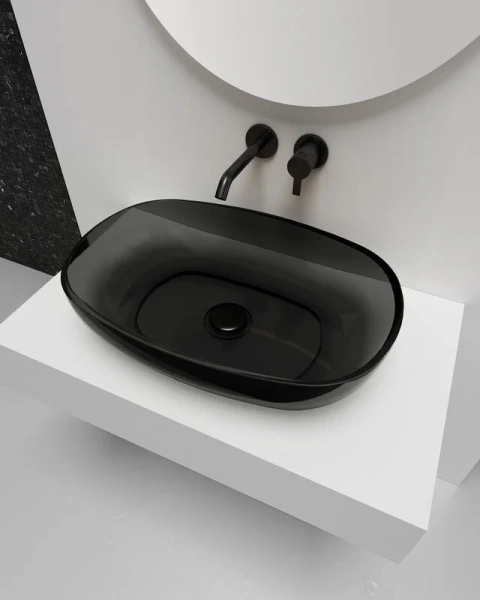 Раковина Abber Kristall 60 см черная AT2805Onyx (детальная фотография), черные