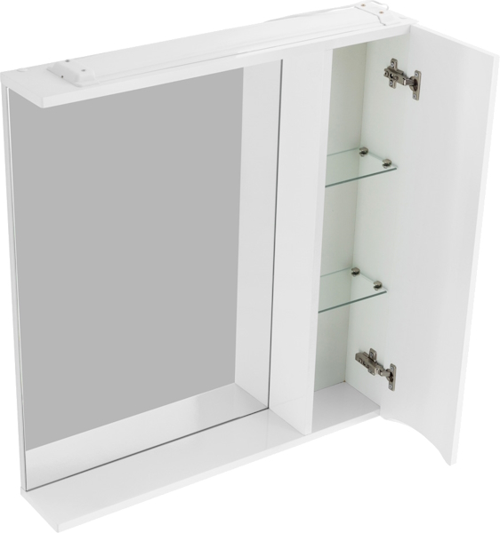 Зеркальный шкаф с подсветкой BelBagno Marino 70 см правосторонний MARINO-SPC-700/750-1A-BL-P-R (детальная фотография), белые