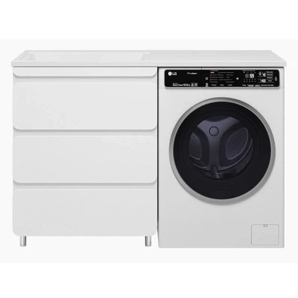 Тумба с раковиной напольная Misty Чегет 130 см с ящиками (детальная фотография)