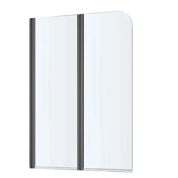 Шторка для ванны Акватек 100x150 см профиль оружейная сталь AQ DEL SBA 10015GM (детальная фотография), 100 см