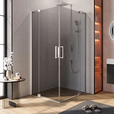 Душевой уголок Cezares Slider 100х80 см стекло серое профиль хром
