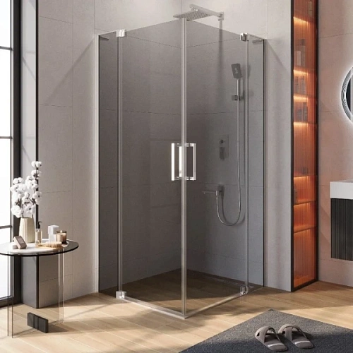 Душевой уголок Cezares Slider 100х80 см стекло серое профиль хром - фото 6