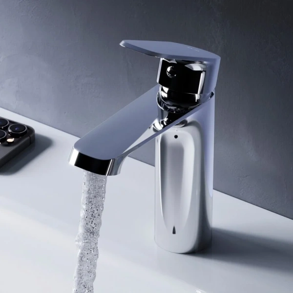 Смеситель для раковины Am.Pm Func хром F8F02100 (детальная фотография), однорычажные, двухрычажные