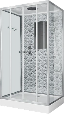 Душевая кабина Niagara Luxe 120x90 см профиль серебро, стекло прозрачное