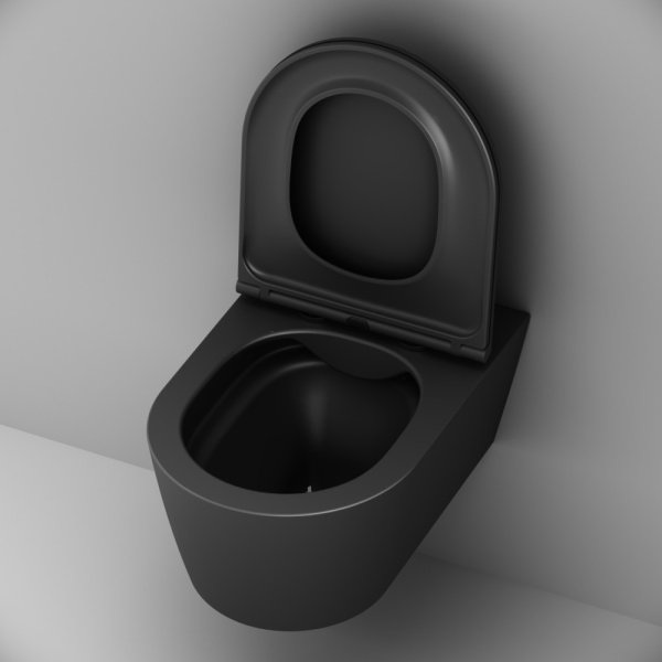 Унитаз подвесной Am.Pm Func черный матовый C8F1701MBSC (детальная фотография), черные