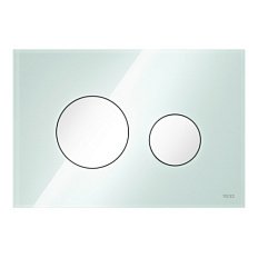 Клавиша смыва Tece TECEloop стекло зеленое кнопки белые