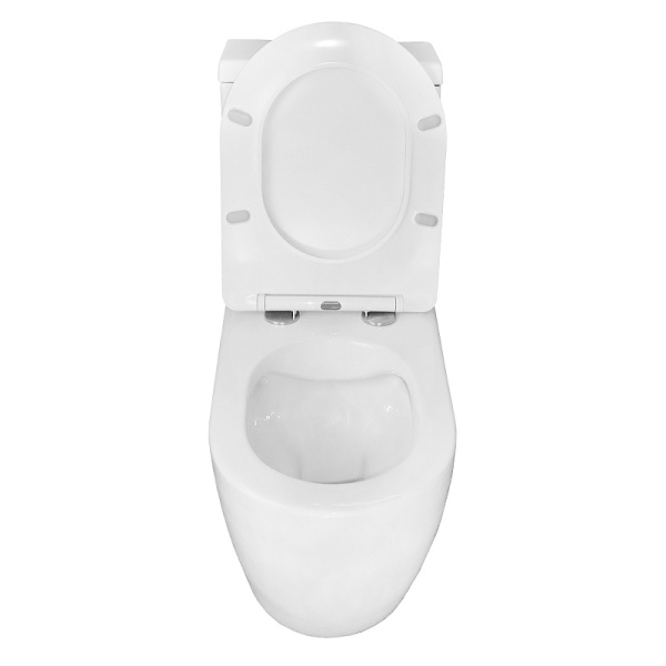 Унитаз моноблок Azario Morano безободковый AZ-1001 (детальная фотография), современные, hi-tech, круглые