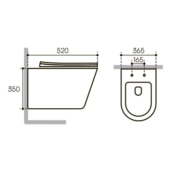 Унитаз с инсталляцией Aqueduto CONE Plus клавиша хром AQDS142T (детальная фотография) index_2