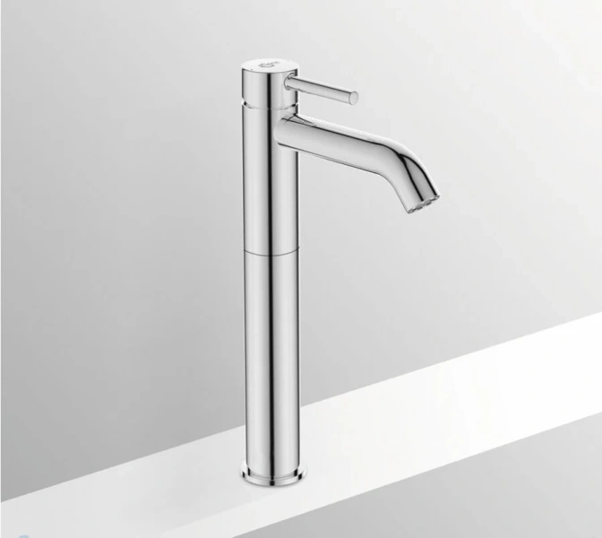 Смеситель для раковины Ideal Standard Ceraline высокий с донным клапаном BC194AA (детальная фотография), современные, hi-tech