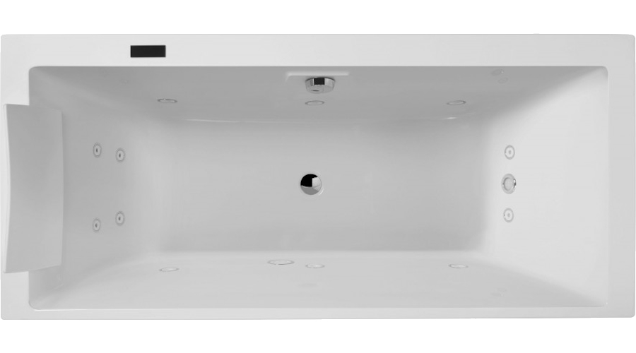 Ванна гидромассажная 180х80, цвет белый, Jacob Delafon DOBLE (детальная фотография)