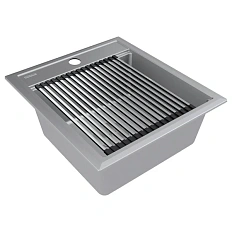 Мойка для кухни Paulmark Stepia 46 см серый металлик