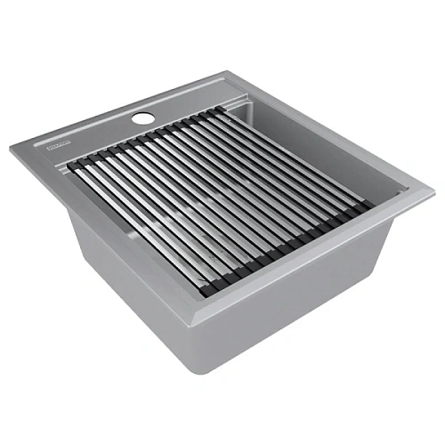 Мойка для кухни Paulmark Stepia 46 см серый металлик - фото 5