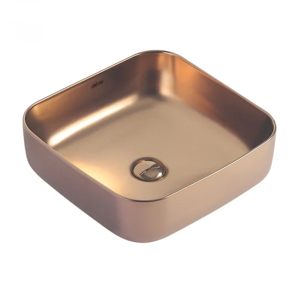 Раковина Abber Rechteck 38,5 см розовое золото матовое AC2211MRG (детальная фотография)