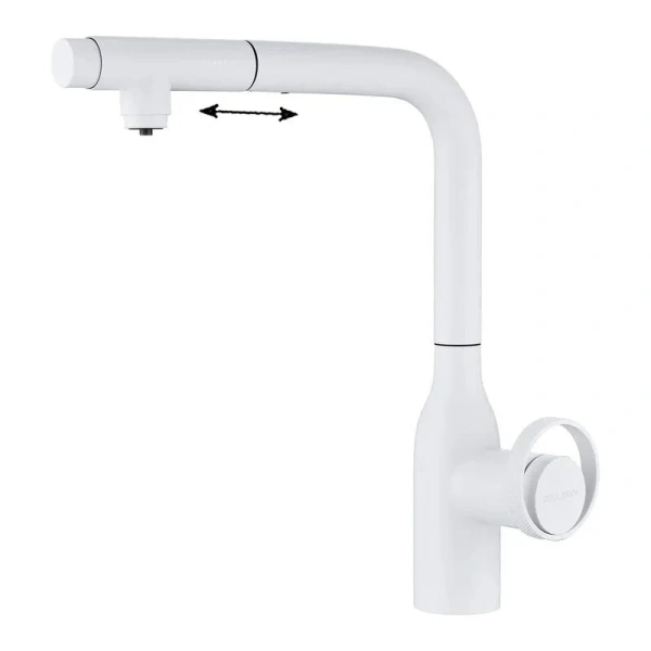 Смеситель для кухни Paulmark Urban белый матовый Ur213104-431 (детальная фотография)