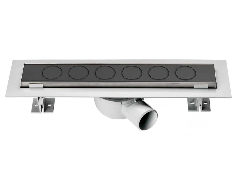 Душевой лоток Vincea Say Optima 65 см черный матовый/хром SAY.601.60.B.M.S.NSNGH (детальная фотография), хром, черые