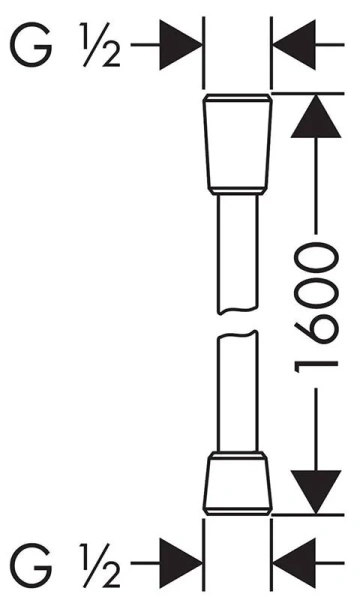 Шланг для душа Hansgrohe Isiflex матовый белый 28276700 (детальная фотография), шланги для душа