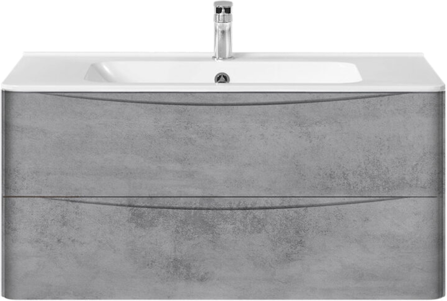 Тумба под раковину подвесная Vincea Paola 99,5 см Beton VMC-2P100BT (детальная фотография)