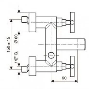 Смеситель для ванны Emmevi Spirit New 31001 (детальная фотография), для ванны