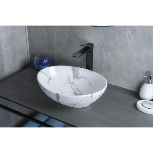 Раковина GID Lago Mnc138C 41 см под камень 54473 (детальная фотография), керамические